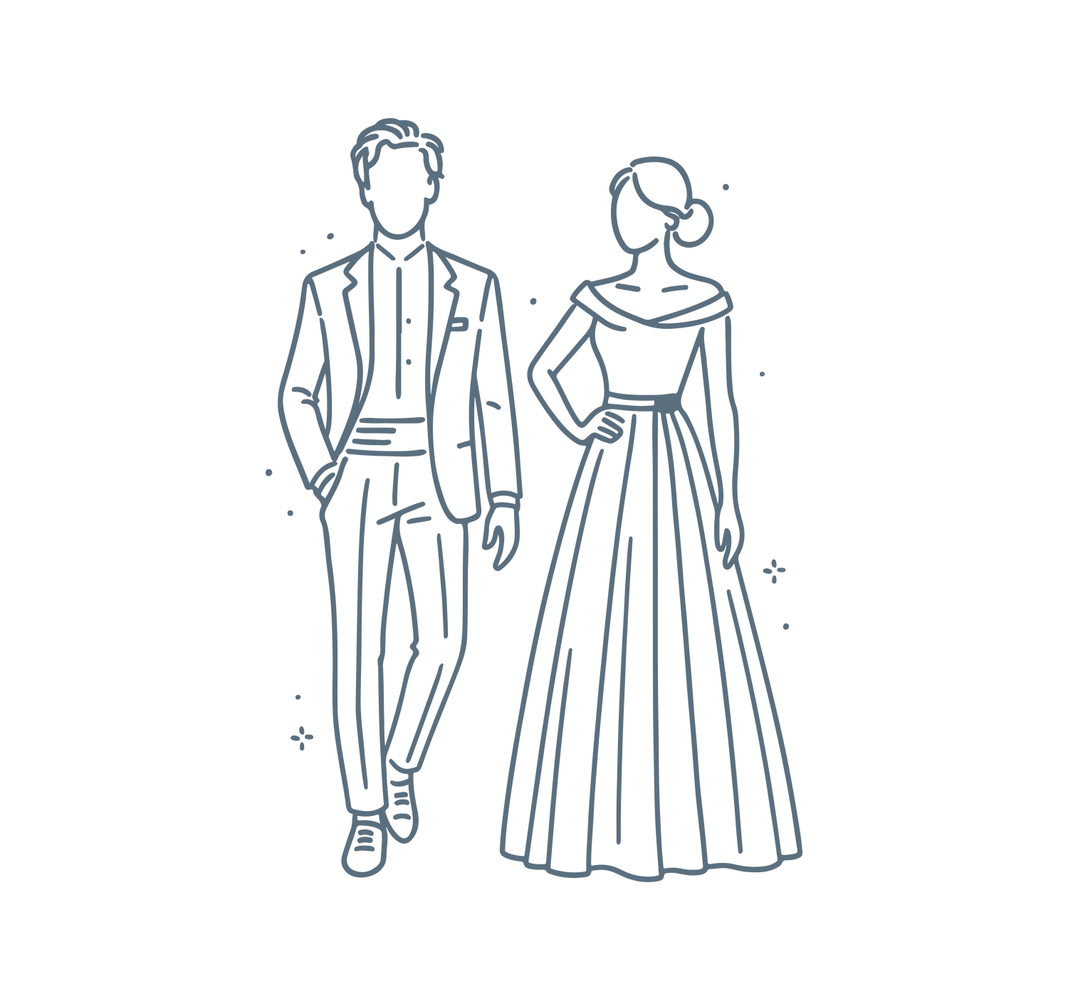 Pareja vestida